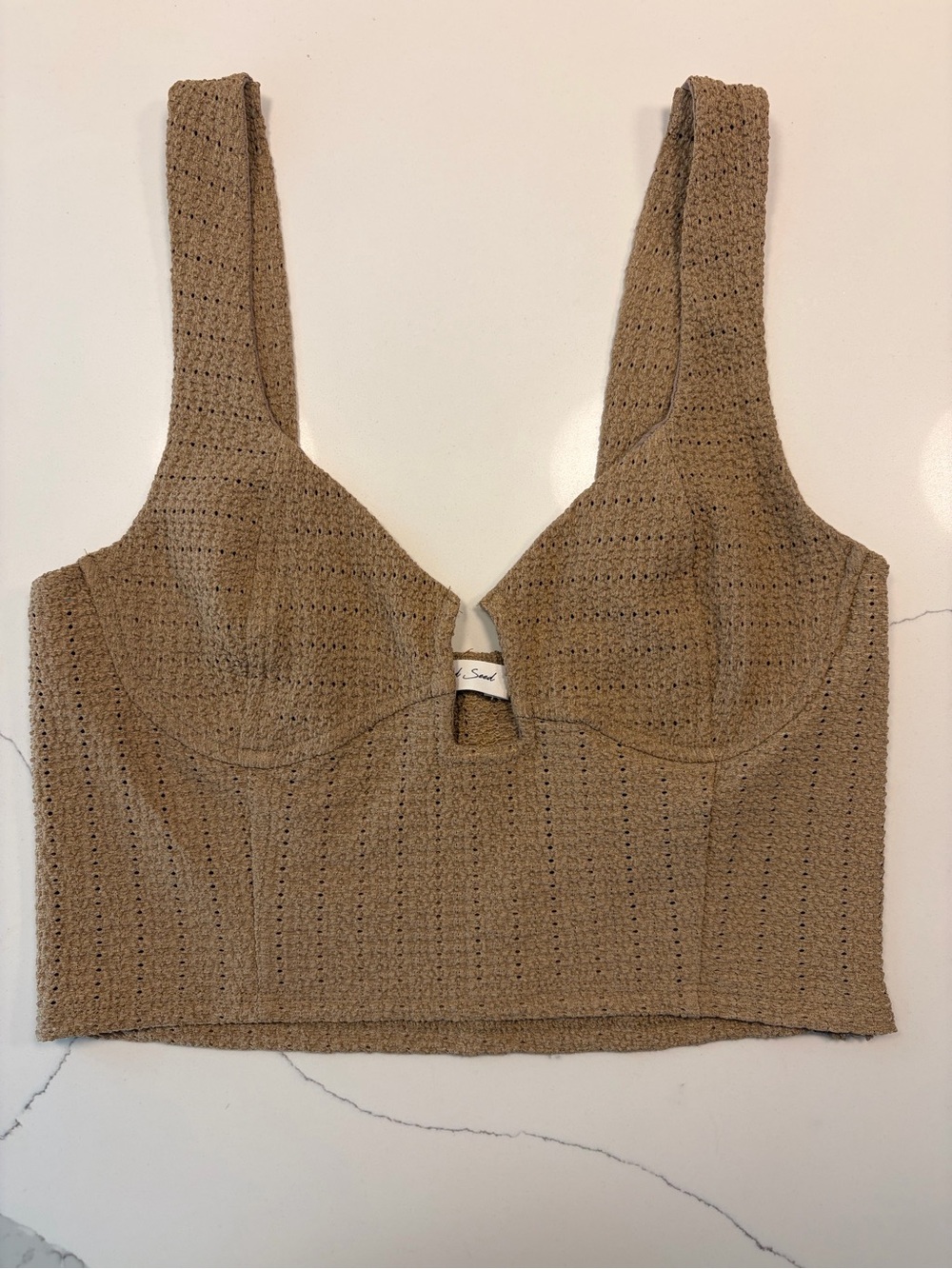 Mustard Seed Knit Crop Top